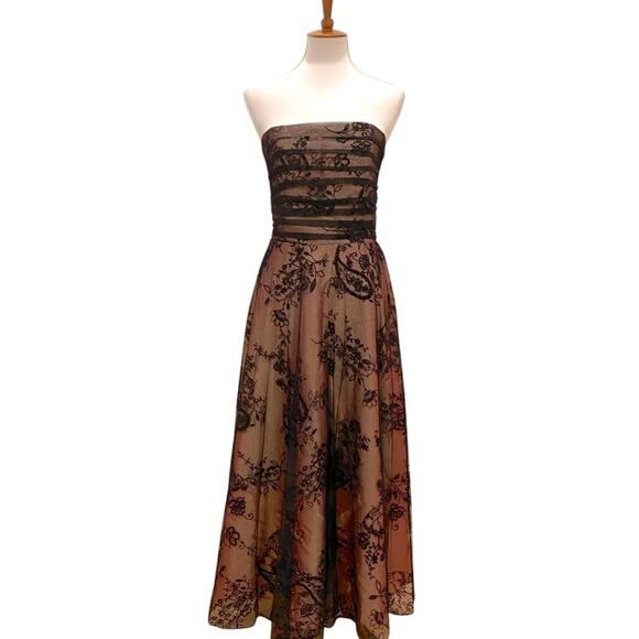 Vintage McClintock Formal Dress Medium Strapless Gown RARE Y2K does 50s Holiday - Picture 1 of 17